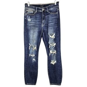 Judy Blue Skinny Fit Women's Jeans Distressed Size 14W